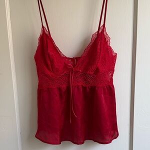 Victoria's Secret Red Lace Cami set